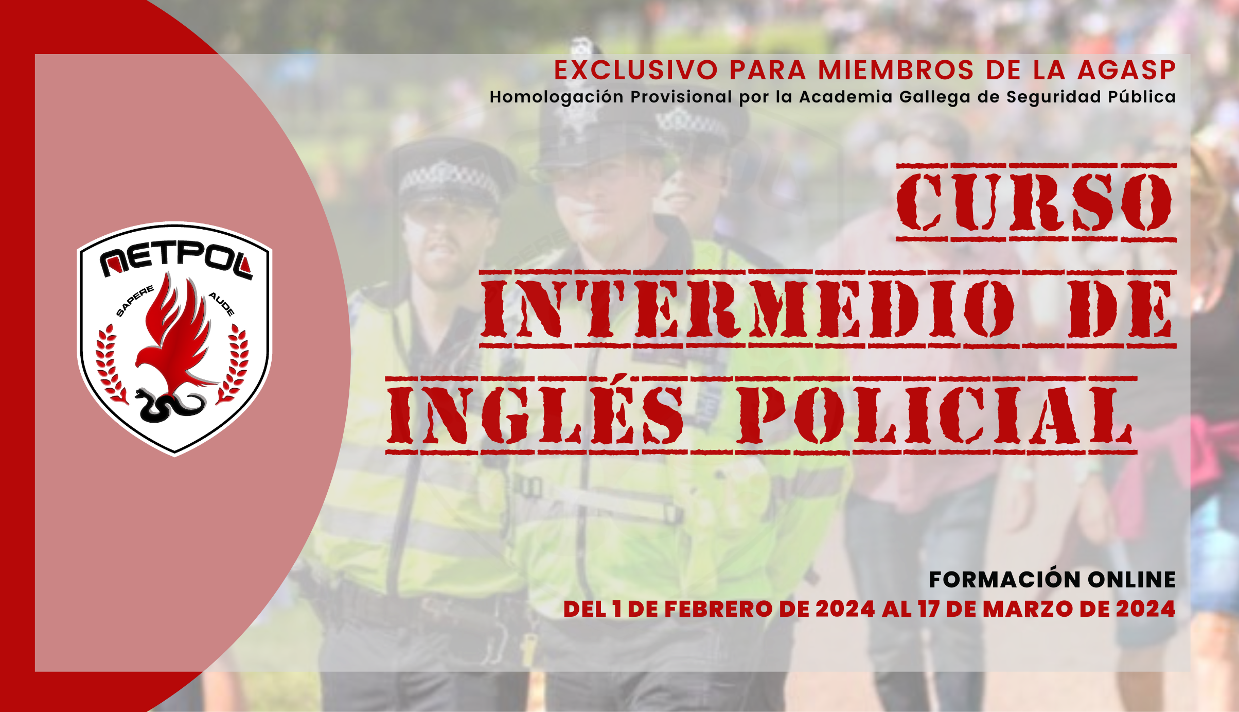 CURSO INTERMEDIO DE INGLÉS POLICIAL